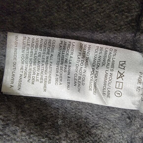 Black Brown 1826 Melange Grey Lambswool Fine Knit Zip Sweater Cardigan M Used - Picture 11 of 14